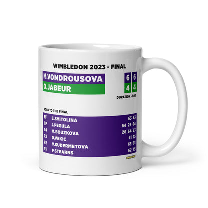 Marketa Vondrousova vs Ons Jabeur - Wimbledon 2023 Final Mug
